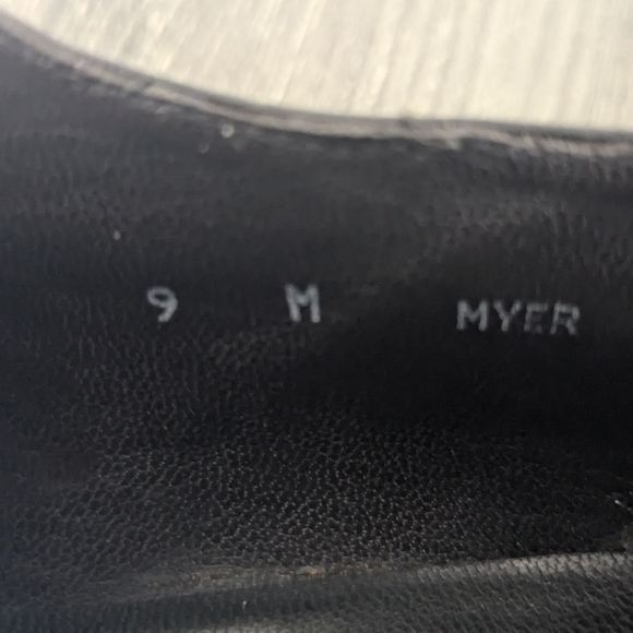 🔥Price Drop🔥Dark Brown Leather Derbys Cap Toe Myer , 9 M/US - Picture 7 of 12